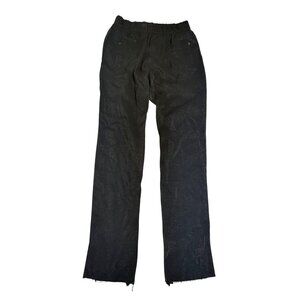 RtA Shiny Frayed Pants in Black